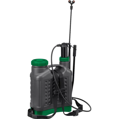 meister Drucksprüher grau, grün - Praktischer Drucksprüher aus hochwertigem Kunststoff in grau und grün, ausgestattet mit Doppelsprühdüse für vielseitige Anwendung im Garten und Haushalt.