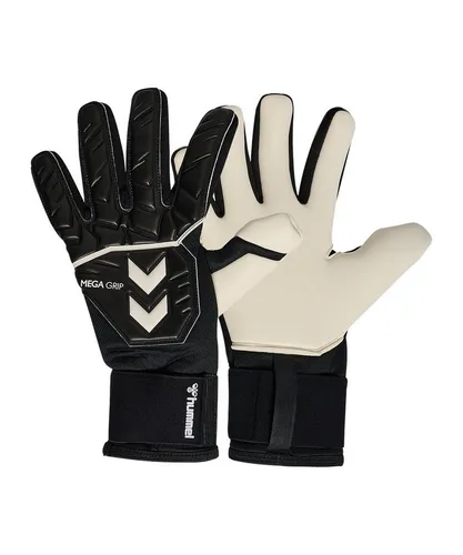 hummel hmlGK Gloves MEGA Grip, Black/White, 9 - Torwarthandschuhe mit negativem Schnitt für ein zweites Hautgefühl und elastischem Handgelenk für individuelle Anpassung. Hergestellt aus Latex für maximale Performance.