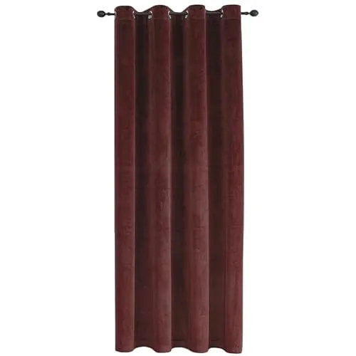 TiborTex Verdunkelungsvorhang Samt weich 140x175 cm Bordeaux Ösen Vorhang Blickdicht abdunkelnd Gardine Ösenaufhängung