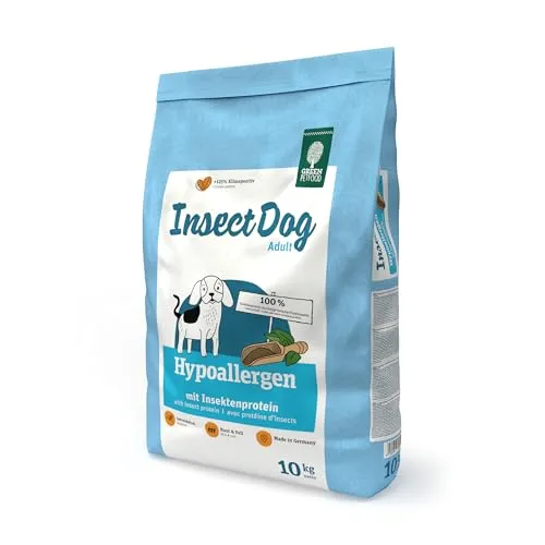 GREEN PETFOOD InsectDog Hypoallergen 10kg - Spezialfutter für sensible Hunde, alternative Proteinquelle aus Insekten, 3% Rabatt für Stammkunden