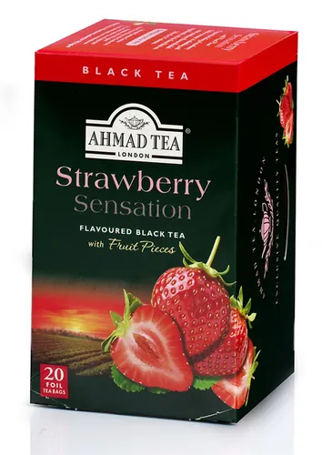Erdbeeren Aroma Tee Strawberry Sensation Tee Beutel 20 Stück Teabag chai