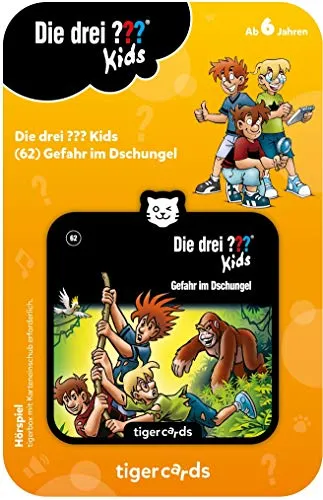 tigermedia tigercard Die drei ??? Kids Folge 62 Gefahr im Dschungel Detektiv Rätsel Geschichten tigerbox Audioplayer Kinder Hörspiel Hörbuch Musik