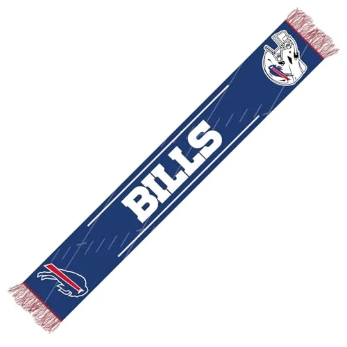 Bills Schal Fanschal Scarf - Team HD Knitted Jaquard Scarf 145 x 20 cm - Sportfan Schal aus hochwertigem Jacquard, perfekt für Fans und ideal für jedes Spiel oder Event.