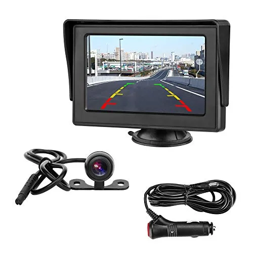 Jansite Rückfahrkamera mit 4.3'' Monitor – IP68 Wasserdicht, Nachtsicht und Einparkhilfe