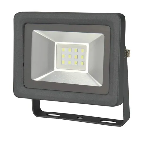 UNITEC LED Strahler 7 W, 850 Lumen, IP65, Aluminiumdruckguss, Stecksystem & Schwenk-Bügel, Sicherheitsglas, energiesparend, langlebig, anthrazit