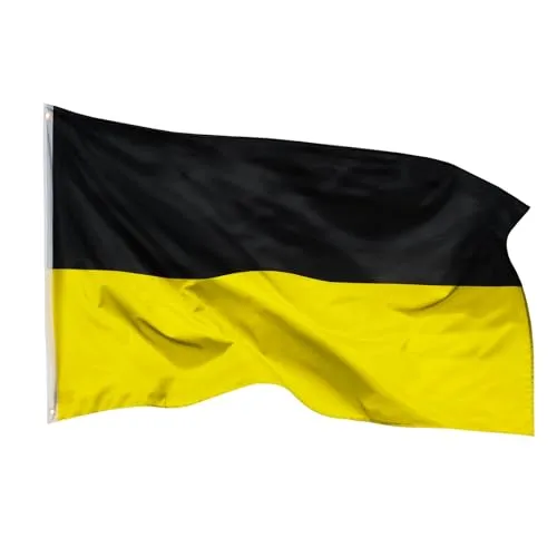 PHENO FLAGS Baden-Wüttemberg Flagge 90x150cm - wetterbeständige Fahne mit Messingösen, 100% Polyester, robuste Doppelnaht & in lebendigen Farben - ideal für Flaggen-Liebhaber