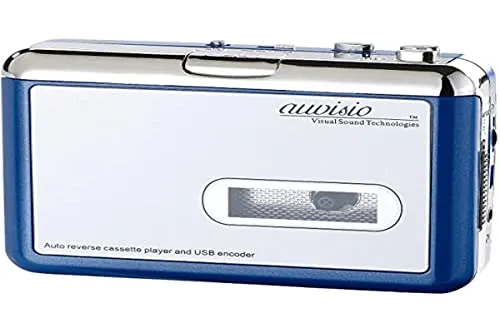Auvisio Tragbarer USB-Kassettenspieler Blue Edition