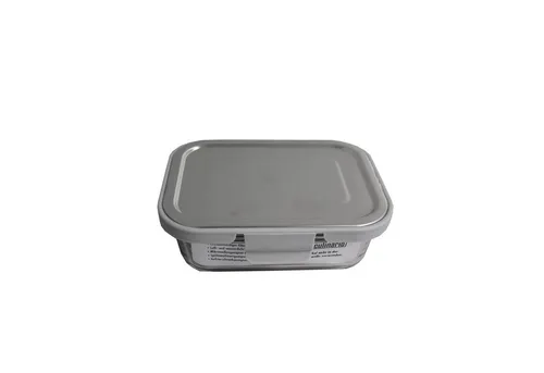 Neuetischkultur Frischhaltedose Frischhaltedose Grau 620 ml, Glas, (Stück, 1-tlg., 1 Frischhaltedose mit Deckel), Lebensmitteldose Mikrowellendose Ofenform Gefrierdose
