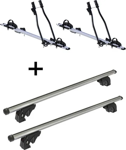 Fahrradträger Set SAGITTAR + Dachträger VDP LION1 für VW Passat (B7) Variant 11-14 - Praktisches Set mit 2x Fahrradträger und Dachträger für VW Passat (B7) Variant 11-14. Hochwertige Materialien und einfache Montage für den sicheren Transport von Fahrrädern auf dem Dach.