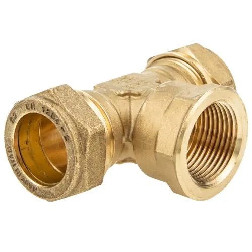 MS-Klemmringverbinder -892810-, T-Stück mit IG mittig - Verschraubung 28 x 1 x 28 mm