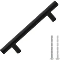 vidaXL Möbelgriffe 10 Stk Schwarz 96 mm Edelstahl 155365