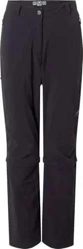 McKINLEY Damen Abzipphose Mandorak II W SHT - Vielseitige Zip-Off-Wanderhose für Damen in Kurzgröße, schnelltrocknend, elastisch und mit ökologischer Anti-Mücken-Ausrüstung für optimalen Schutz bei wechselndem Wetter.