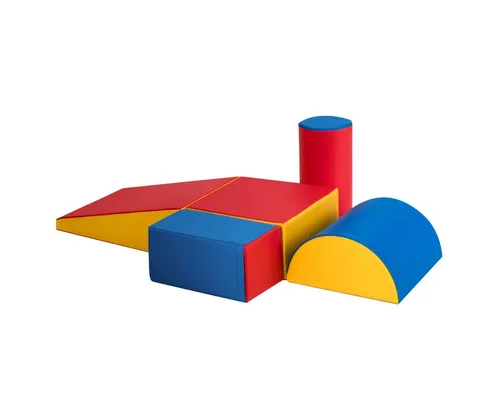 COSTWAY 5-teilige Schaumstoffbausteine für Kinder, Softbausteine zum Toben und Klettern - Das 5-teilige Schaumstoffspielset regt die Kreativität und Motorik Ihres Kindes an. Ideal für sicheres Spielen in Kindergärten und zu Hause, mit langlebigen, ungiftigen Materialien und einfacher Reinigung.