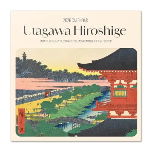 Grupo Erik Kalender 2026 Wandkalender Hiroshige Kalender 2026 Familienplaner 30 x 30 cm 12 Monate + Letzten 4 Monate 2025 auf einer Seite - Offizieller Fanartikel Merch