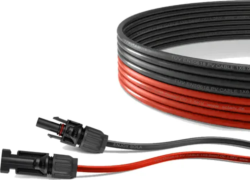 Enjoy solar Solarkabel - Hochwertiges Solarkabel für Ihre Solarprojekte - Garten und Elektrobedarf für Stromerzeugung. Dieses Solarkabel bietet eine hervorragende Leitfähigkeit und Langlebigkeit für optimale Energieübertragung.