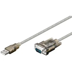 Produktbild goobay USB 2.0 A/D-SUB Kabel 1,5 m hellgrau, 1 St.