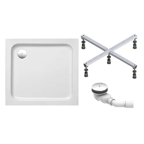 Schulte Duschwanne Cala 90x80 cm, Weiß von Schulte