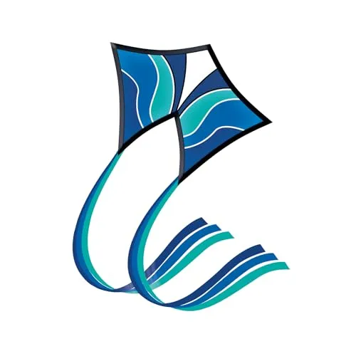 Günther Flugspiele 1158 - Einleiner-Drachen Blue Wave, ca. 90 x 70 cm, Kinderdrachen aus robustem Polyester, für Kinder ab 6 Jahren, inkl. Griff und Drachenschnur