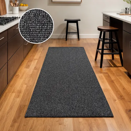 Sanat Teppich Lora Plus – Rechteckig, Kurzflor, 5 mm Höhe in grau von Sanat