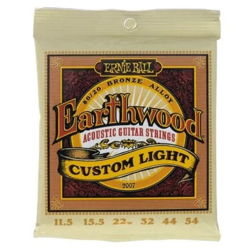 Ernie Ball Earthwood Custom Light 80/20 Bronze Saiten für Akustikgitarre - Stärke 11.5-54