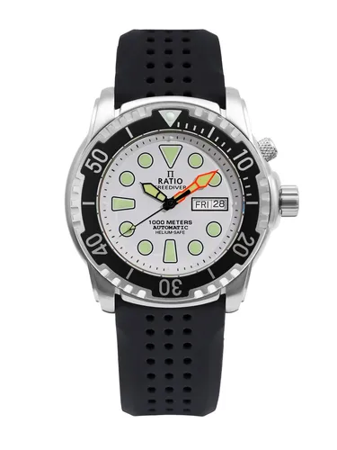 Ratio FreeDiver Automatik Taucheruhr 1068HA90-34VA-WHT-V02 1000M Herrenuhr