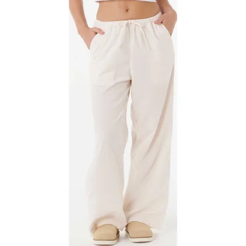 RipCurl Keepsakes Washed Cord Pant stone (2019) XS - Lässige Trainingshose für Damen aus ultraweichem Fleece, ideal für Freizeit und entspannte Momente. Elastischer Bund und Knöchel sorgen für perfekten Sitz und hohen Komfort.