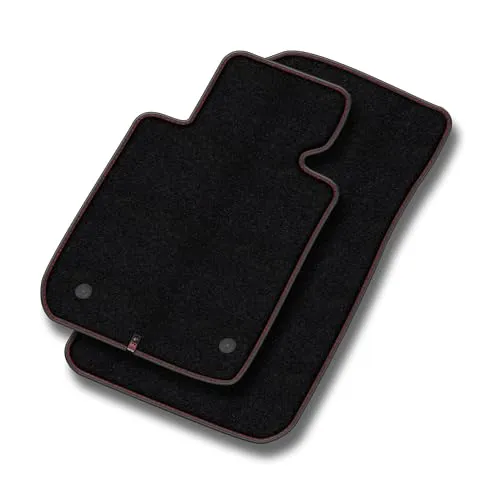 MOTOS Velours Premium Velours-Fußmatten passend für Mazda MX-5 III 2005-2015 - Premium, Leder, Rot fußmatten Auto - Erleben Sie neuen Fahrkomfort mit einem Velours- Auto fußmatten Satz für Ihr Auto