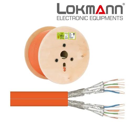 100m CAT.7 Verlegekabel DUPLEX 1000MHz Gigabit TWIN Netzwerkkabel SFTP LAN LSZH