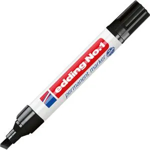 Edding Permanentmarker No. 1, Strichbreite 1 - 5 mm, schwarz