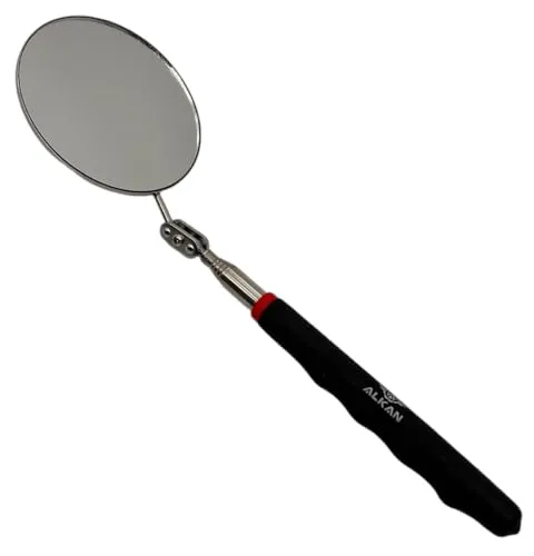 Alkan Überwachungs- und Kontrollspiegel L75 cm mit Doppelgelenk, Spiegel Ø 82 mm Ideal für schwer zugängliche Bereiche