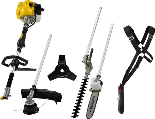 TEXAS Gartenpflegeset 4in1 BCU33M - Rasentrimmer & Motorsensen mit 4-in-1 Funktion: Hochentaster, Heckenschere, Freischneider und Rasentrimmer. Leistungsstarker 2-Takt Motor für effizientes Arbeiten auch in großen Gärten.