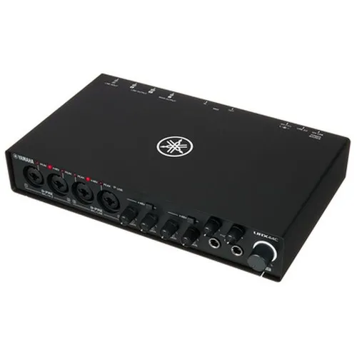 Yamaha URX44C B-Stock: 6x4 USB Audiointerface - Mikrofone, B-Stock Yamaha URX44C mit 4 hochwertigen D-PRE Mikrofonvorverstärkern und latenzfreiem DSP-Monitoring für professionelle Aufnahmen.