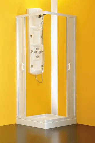 Forte Eckdusche 75x90 cm - Duschkabine mit extra großem Einstieg und variablem Verstellbereich für optimalen Komfort und einfache Anpassung an Ihr Badezimmer.