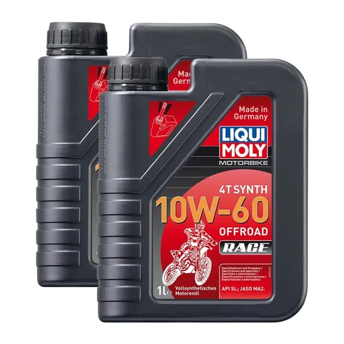 2x LIQUI MOLY 3053 Motorbike 4T Synth Motoröl Offroad Race 10W-60 1L