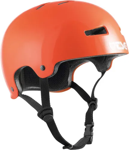 TSG Evolution Helm für Stunt-Scooter und BMX – Jugend Orange XXS/XS (52-54cm) - Der TSG Evolution Helm in Orange für Jugendliche (XXS/XS, 52-54cm) bietet optimalen Schutz und Komfort. Mit 14 Belüftungsöffnungen und einem patentierten Low Fit für besten Sitz ist er ideal für junge Rider im Skatepark.