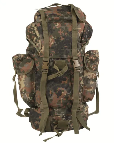 BW Kampfrucksack 35l - Robuster Outdoor-Rucksack für Camping und Militär - 35l Rucksack im flecktarn Design, ideal für Outdoor-Aktivitäten und militärische Einsätze, bietet viel Stauraum und Strapazierfähigkeit.