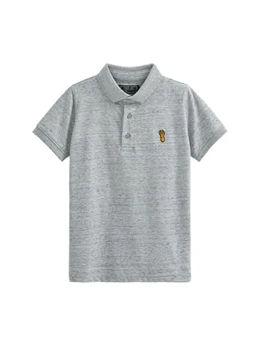 NEXT Jungen Polo-Shirt Kurzarm Grau 170 - Stylisches Polo-Shirt für Jungen, hoher Baumwollanteil für angenehmen Tragekomfort, mit klassischem Kragen und praktischer Drei-Knopf-Leiste.