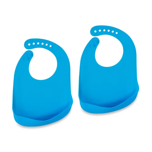 Lätzchen Baby, Gummilätzchen 2er Set, Schlabberlatz mit Auffangschale, Babylatz