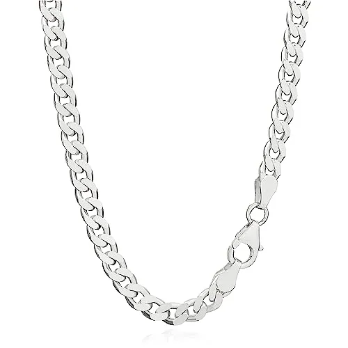 NKlaus 55cm Panzerkette 925 Silber elegante Halskette Breite: 4,7mm Collier 27,5g schwer 1840