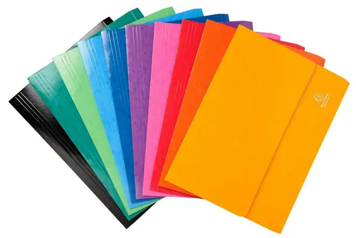 Exacompta 6520Z - 25er Pack Dokumentenmappe Iderama, aus robustem Colorspan-Karton für DIN A4, ideal für Hefte und Dokumente
