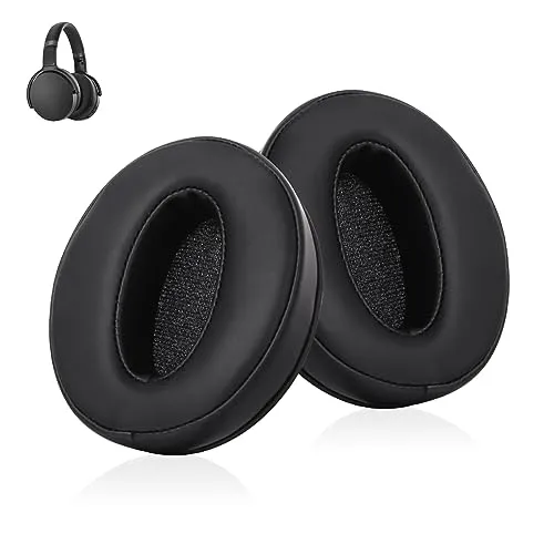 Moorle Ersatz Ohrpolster für HD 450BT, kompatibel mit Sennheiser HD 4.50BT, HD 485, HD 4.40BT Kopfhörer, 1 Paar Schwarz Ersatz Ohrpolster, Kopfhörer Ohrpolster mit Proteinleder and Memoryschaum