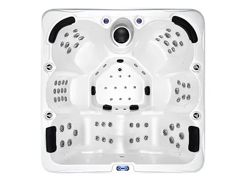 Relaxpool Sprudelbad 210x210 cm - Outdoor Whirlpool mit Hydromassage - Quadratischer Whirlpool aus hochwertigem Acryl mit LED-Beleuchtung. Ideal für entspannende Stunden im Freien. Maße: 210 x 210 x 90 cm, Fassungsvermögen: 1000 L. 2 Jahre Herstellergarantie.