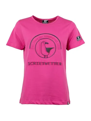SCHIETWETTER Damen T-Shirt Rieke Royal, Sweatshirt mit Rundhals, 3D-Prägedruckt, 100% Baumwolle, Basic