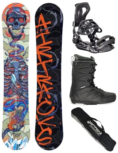 Airtracks Herren Snowboard Set Freeride Freestyle Diamond Heart Carbon 150