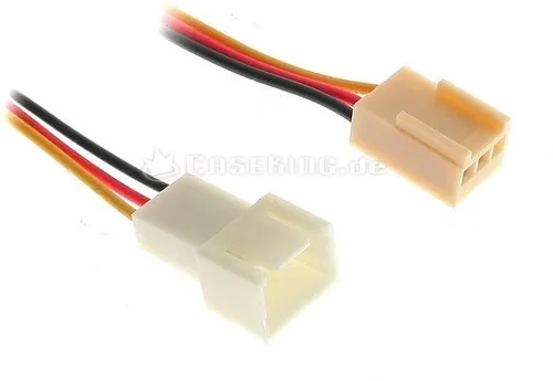 LK Phobya Verlängerung 3Pin Molex extra lang 60cm - Schw
