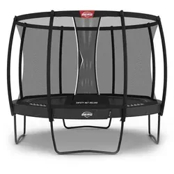 BERG Elite Regular 330 Grey mit Safety Net Deluxe - Trampolin für höchste Sicherheit und Sprungvergnügen! Das BERG Elite Regular 330 bietet dank AirFlow-Technologie und TwinSpring Gold-Federn optimale Sprungkraft und weiche Landungen. Ideal für den Garten und langlebig durch wetterfeste Materialien.