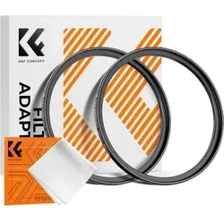 Adapterring Step Up Filter Objektiv Aluminium 55-77mm (2 Stück) - Optimiere deine Fotografie mit diesem 2-teiligen Aluminium-Adapterring-Set. Ideal für die Verwendung größerer Filter auf deinem 55-mm-Objektiv. Kompakt, leicht und einfach zu montieren – perfekt für kreative Aufnahmen unterwegs.