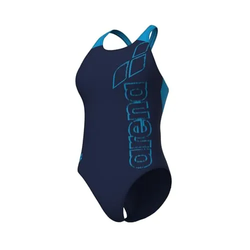 ARENA Feel Damen Scratchy V Back Badeanzug - Sportlicher Damen Badeanzug aus recyceltem MaxFit Eco Material, chlor- und salzwasserbeständig mit UV-Schutz UPF 50+. Ideal für Fitness- und Freizeitschwimmer, bietet perfekten Tragekomfort und Passform.
