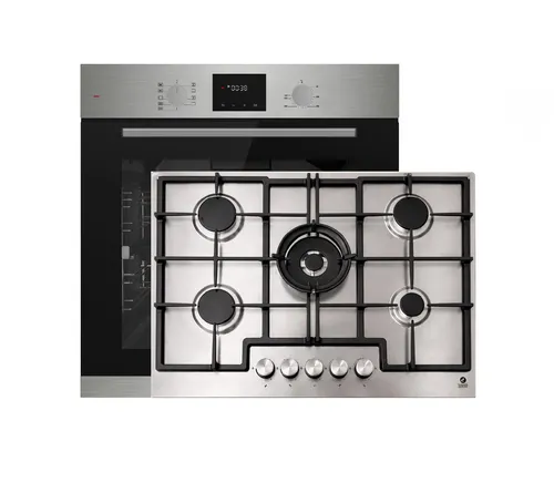 Böhme Einbaubackofen HB60F78PPX mit versenkbaren Knebeln und Heißluft