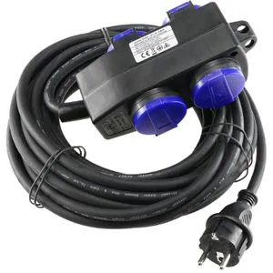 ChiliTec Verlängerungskabel 10m, 4-fach Schutzkontakt IP44 - Steckdosen & Zubehör - Robustes 10m Verlängerungskabel mit 4 Schutzkontakt-Steckdosen, spritzwassergeschützt (IP44) und ideal für den Außenbereich.